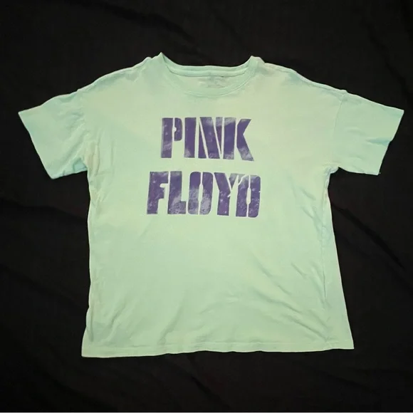 Traded* DO NOT BUY* American Eagle Light Green PINK FLOYD Shirt Sleeve T-Shirt - Picture 2 of 3